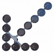 Sageata lumoinoasa LED de semnalizare - dirijare trafic cu 12 lampi rotunde de 100 mm diametru