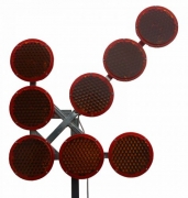 Sageata luminoasa LED de semnalizare - dirijare trafic - 8 lampi 200mm diametru - 2000 candele